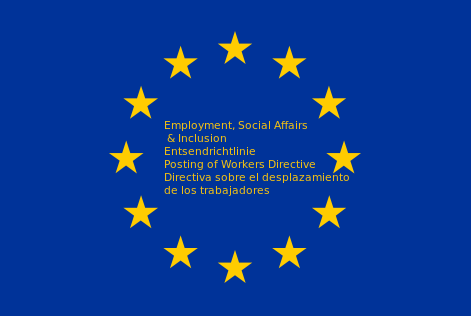 EU sign with EU Entsenderichtlinie posting of workers directive