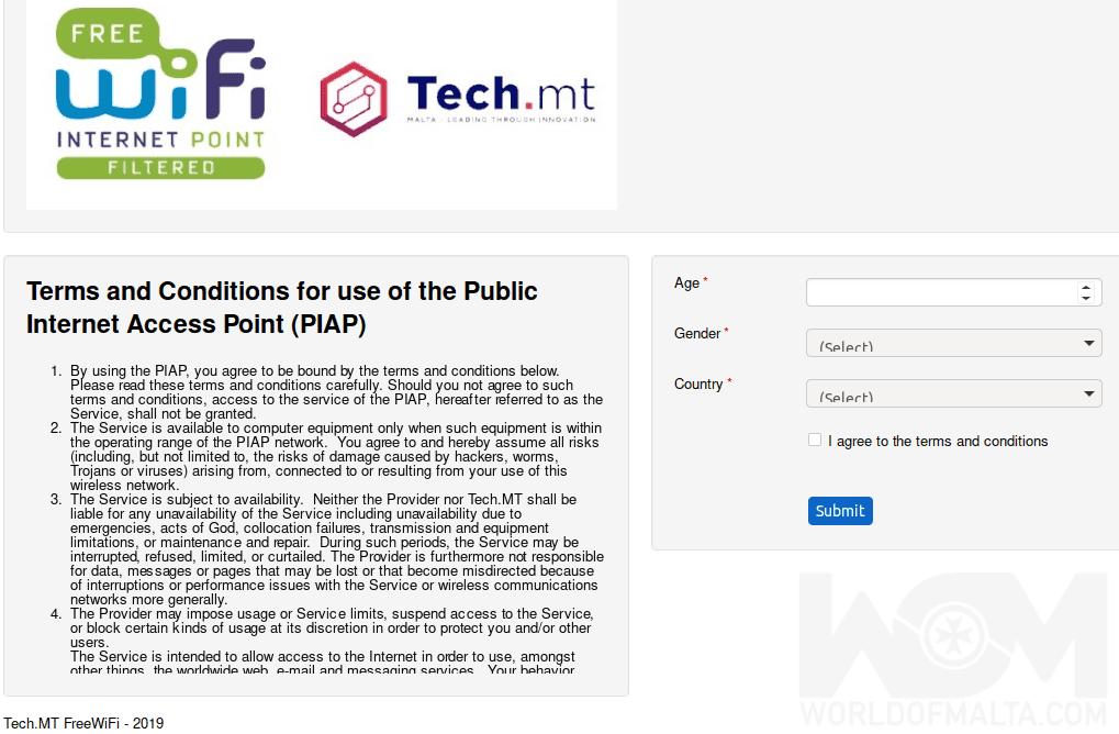 WiFi kostenfrei von Tech.mt Malta