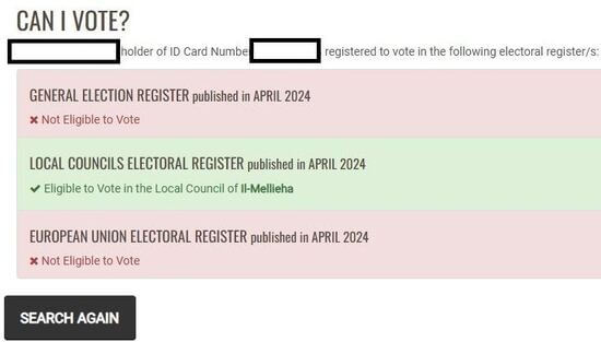 electoral register