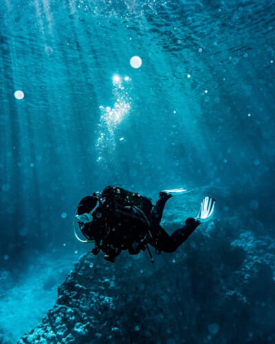 Diver underwater