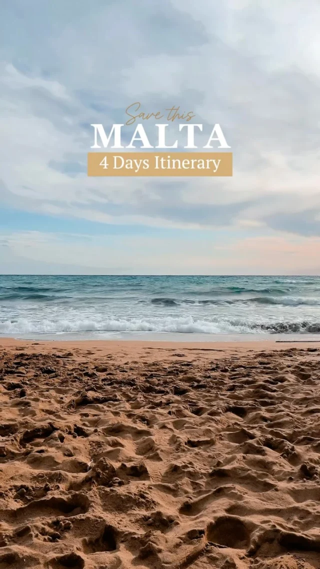 The Best itinerary in Malta, if you are coming for 4 days ✈️✨Day 1 🏰⚔️☕️
1. Mdina
2. Rabat
3. VallettaDay 2 🛶🌸🐠
1. Blue Grotto
2. St. Peter’s Pool
3. MarsaxlokkDay 3 🛥️🌊🥾
1. Comino
2. GozoDay 4. 👙☀️🏖️
1. Għajn Tuffieħa
2. Popeye Village
3. Mellieħa TownWe just put together a FREE travel guide packed with insider tips and must-visit spots you don’t want to miss. Trust me, these are the kinds of recommendations that will make your trip so much better.(🔗 in bio)👉 Which place are you most excited to visit? Let us know in the comments!📌 Save this for your trip & share it with your travel buddy! ✈️🌍👀 Follow for more Malta travel tips!Things to do in Malta | Secret Places in Malta | Tips for Visiting Malta | Hidden Gems in Malta | Visit Malta | Malta Life | Malta Diaries | Malta by Local | Summer in Malta