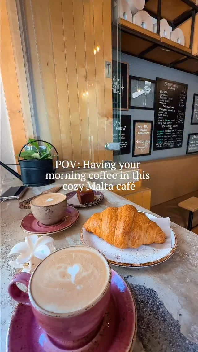Coffee Time at @brillace_cafe ☕🤎🥐Send this to someone you’d love to grab a coffee with! ✨Things to do in Malta | Secret Places in Malta | Tips for Visiting Malta | Visit Malta | Malta Life | Malta Diaries | Malta by Local | Malta Coffee