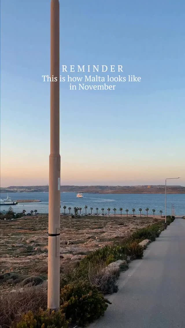 Malta in November Means 🌞🌿🥾Time to wander through historical cities filled with stories of the past.
Long hikes along Malta’s stunning coastlines.
Enjoy the golden hour by the sea. 🌅
Less crowds, more peaceful and serene 🌿Explore more about Malta with our Digital Travel Guide (direct link in our profile).📌SAVE this post for your visit!and follow for daily Malta inspiration. ✈️Best time to visit | Things to do in Malta | Tips for visiting Malta | Hidden gems in Malta | Visit Malta | November in Malta | Malta what to do