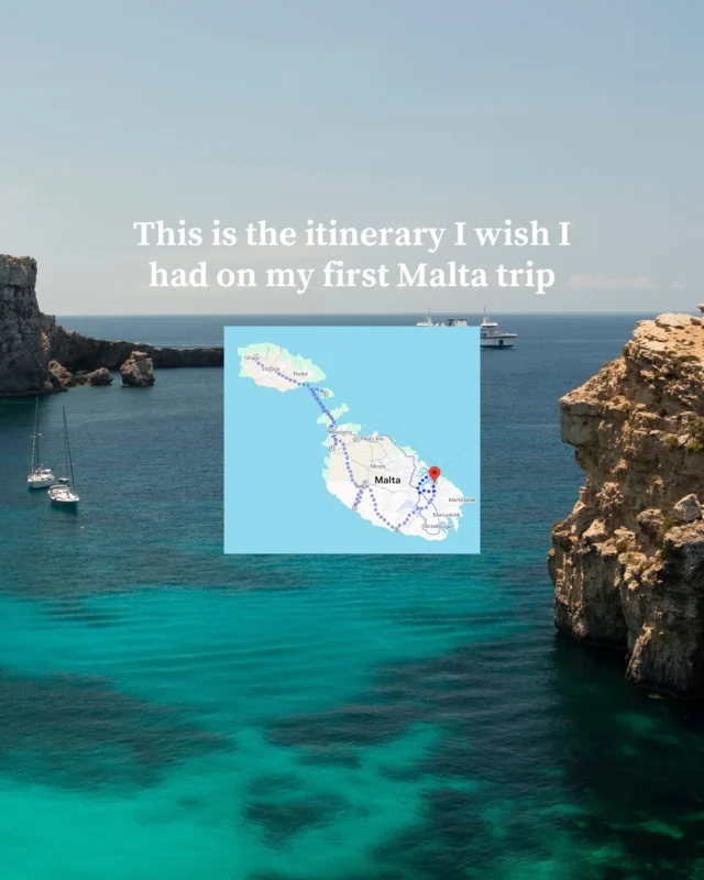 What can you actually do in Malta in just 5 days? 🌴🐠✨ Travel guide available NOW Comment “Malta” if you want us to send you the Iink to get it! :)In this guide you’ll find everything you need to know about Malta 🌞1. Pratical information about the Island (currency, languages ...)
2. Suggested itineraries depending on how long you stay on the Island
3. How to get around Malta
4. Must-do activities and their prices
5. Our recommendations for Where to stay
6. Our recommendations for delicious restaurants
7. Link to all Google Maps pointsLINK IN OUR BIO 🔗Malta is waiting for you 🧡Best time to Visit | 5 days in Mata | Tips for Visiting Malta | Hidden Gems in Malta | Visit Malta | Malta Bucket List | This is Malta | Malta Beaches | Malta Activities | Europe Travel | Malta September | Malta Itinerary