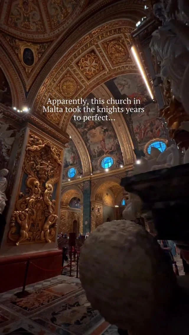 400 years of stories hidden inside these walls ✨⛪︎St. John’s Co-Cathedral is honestly one of the most impressive places you can visit in Malta. The entire marble floor is a series of tombs, holding around 400 Knights and officers of the Order. It’s incredible to see in person.Inside, every corner is full of detail. The chapels built by different groups of Knights almost feel like they were competing with each other. And of course, the two Caravaggio paintings are a complete highlight.If you plan to visit, we recommend buying your ticket in advance (skip-the-line). Just scan the QR codes in each section. Photography is allowed in most areas.📍Located in Valletta, the capitalThe cathedral is magnificent, absolutely a must-visit in Malta. 🧡#malta #visitmalta #stjohnscocathedral #church #valletta